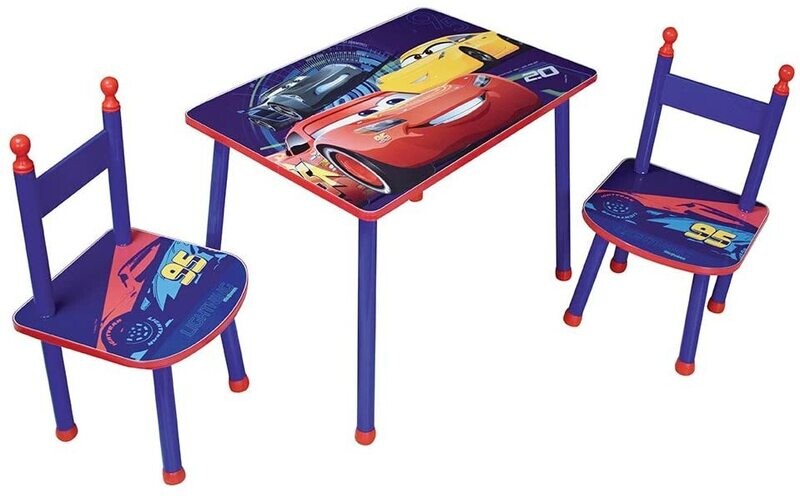DISNEY CARS - Ensemble Table rectangulaire et 2 chaises