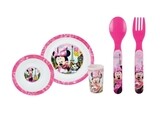 DISNEY MINNIE - Ensemble repas 3 pièces (assiette, bol, verre) et 2 couverts