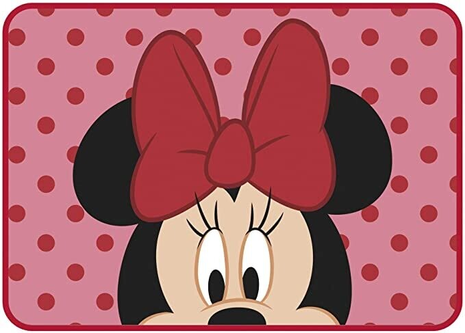 DISNEY MINNIE - Tapis Enfant Ultra Doux  - Surface en flanelle 95 x 133  cm