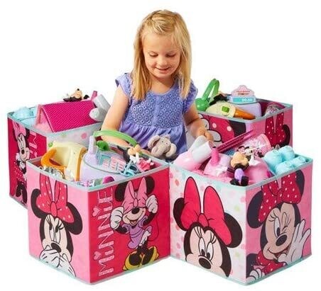DISNEY MINNIE - Lot de 4 cubes de rangement et décoratifs