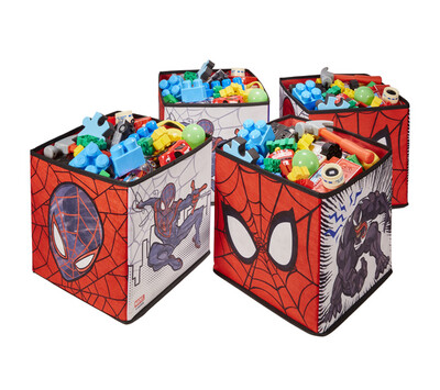 SPIDERMAN - Lot de 4 cubes de rangement et décoratifs SPIDERMAN - Lot de 4 cubes de rangement et décoratifs