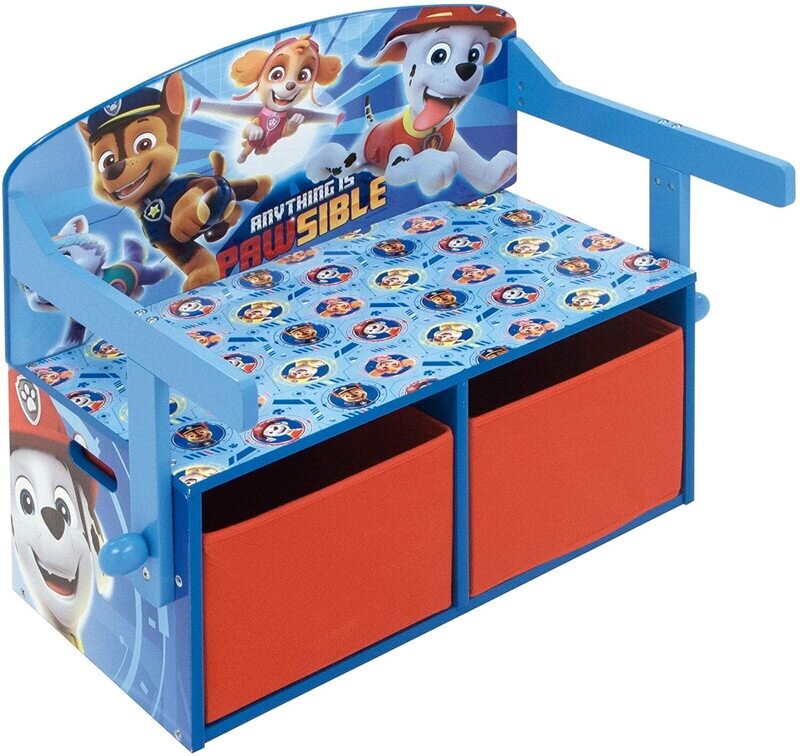 PAT'PATROUILLE - Bureau 3 en 1 - Rangement - Banc