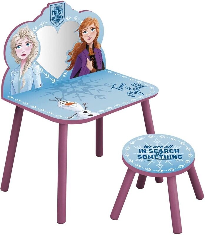 DISNEY REINE DES NEIGES - Ensemble de coiffeuse avec miroir et tabouret