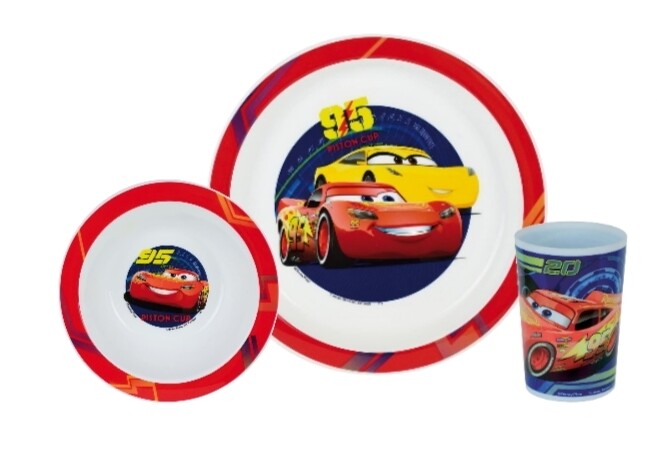 DISNEY CARS - Ensemble repas (assiette, bol, verre)