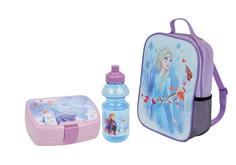 DISNEY REINE DES NEIGES - Ensemble goûter 3 pièces (boite goûter, gourde, sac isotherme)