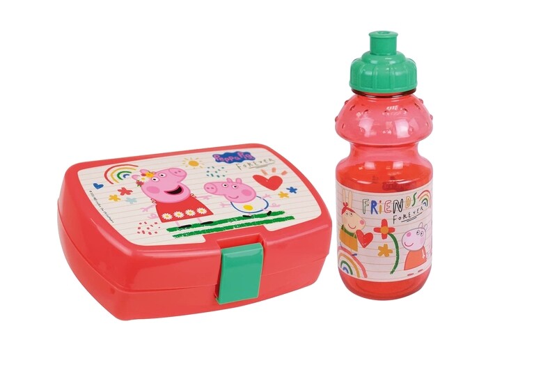 PEPPA PIG - Ensemble goûter 2 pièces (boite goûter, gourde)