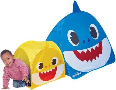 BABY SHARK - Tente de jeu pop-up 2 compartiments