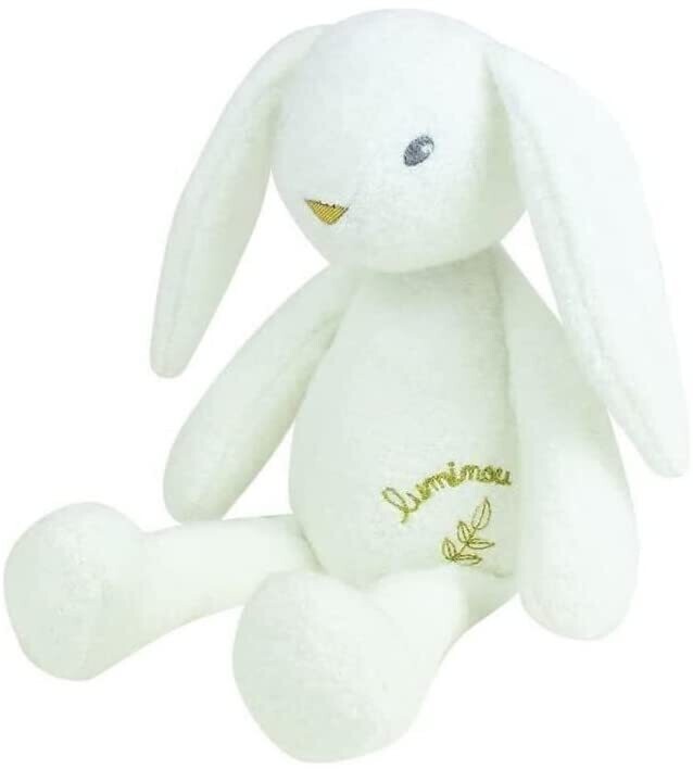 LUMINOU - LAPIN - Peluche blanche 30 cm