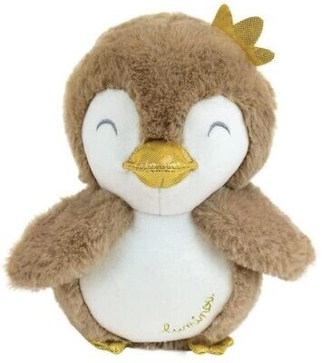 LUMINOU - MANCHOT - Peluche beige 18.5 cm