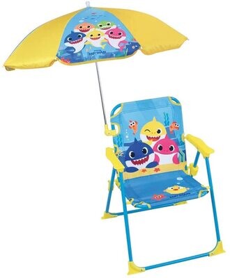 BABY SHARK - Chaise pliante avec parasol