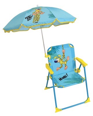 MARSUPILAMI - Chaise pliante avec parasol