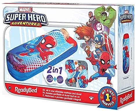 SPIDERMAN - Lit d'appoint Readybed - Lit gonflable pour enfants avec sac de  couchage intégré