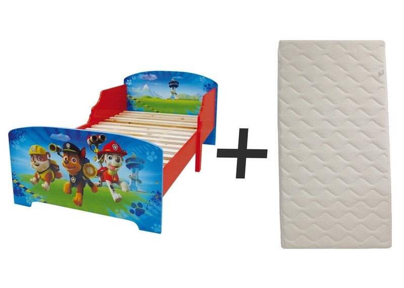 PAT'PATROUILLE - Lit 140 x 70  cm - Sommier et matelas climatisé (face été / hiver) inclus - FUN HOUSE PAT'PATROUILLE - Lit 140 x 70  cm - Sommier et matelas climatisé (face été / hiver) inclus - FUN HOUSE