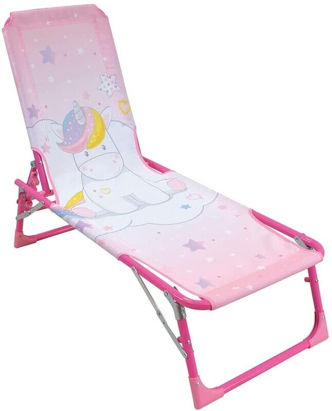 LICORNE - Chaise Longue transat pliable 112 x 40 x 40  cm pour Enfant