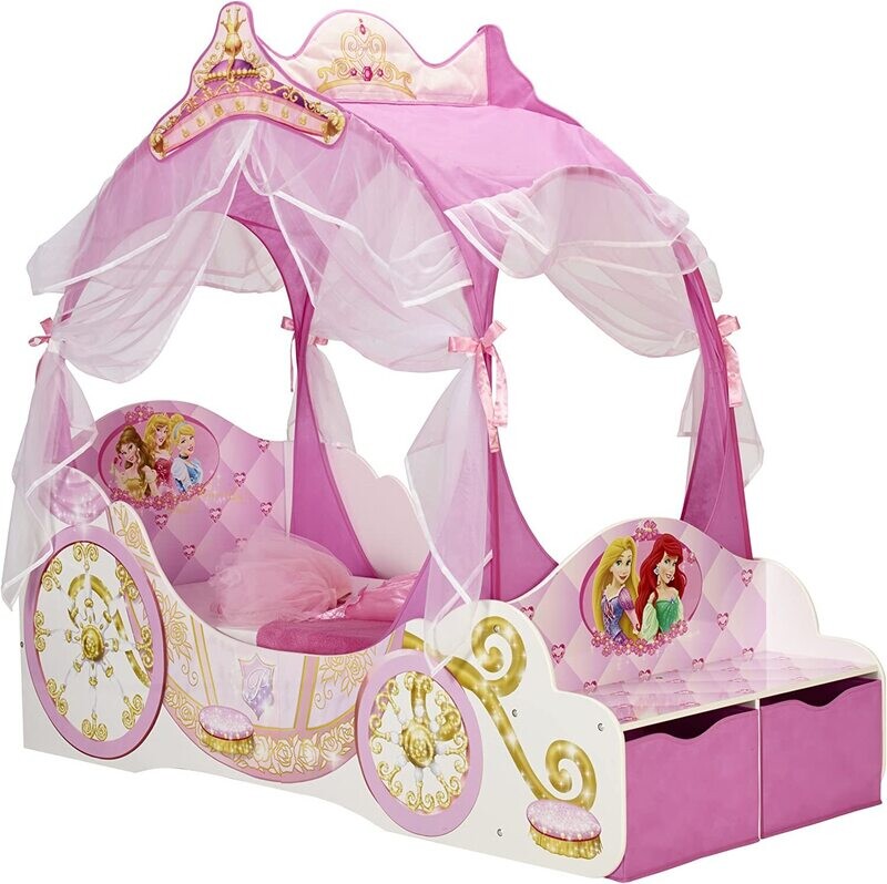 DISNEY PRINCESSES - Lit carrosse enfant avec sommier 140x70 cm