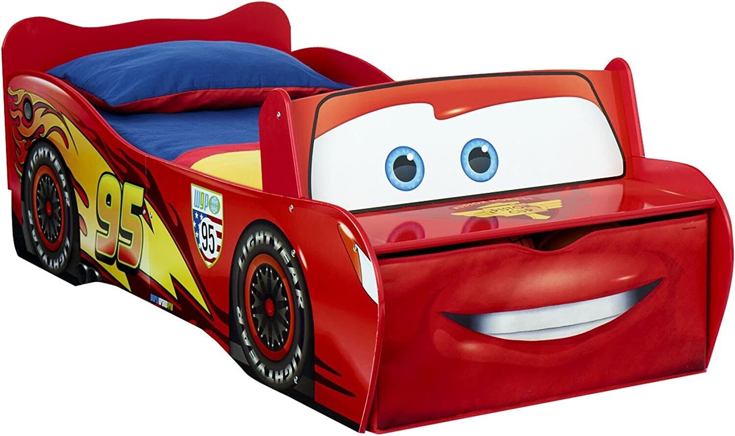 DISNEY CARS - Lit enfant Cars Flash McQueen et tiroir de rangement