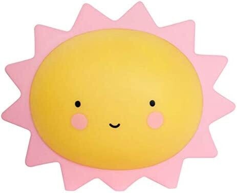 SOLEIL - Veilleuse jaune et rose