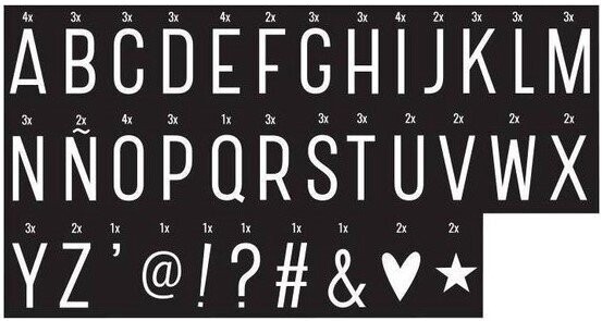 Pack 85 Lettres monochromes