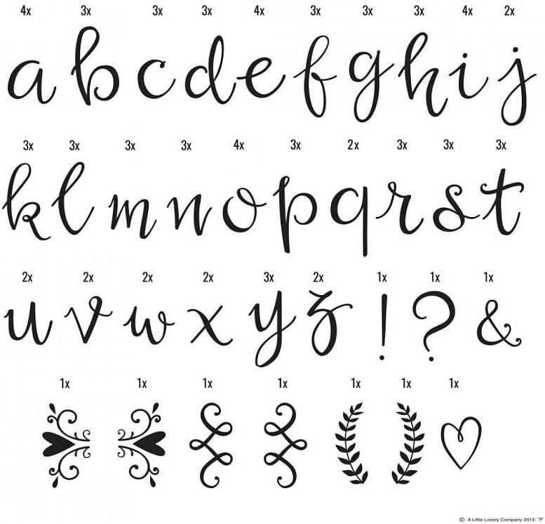 Pack 85 Lettres scriptes