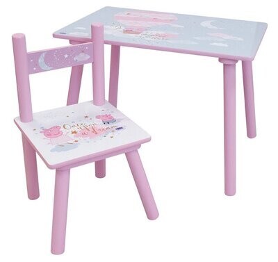 PEPPA PIG - Table + 1 chaise en bois
