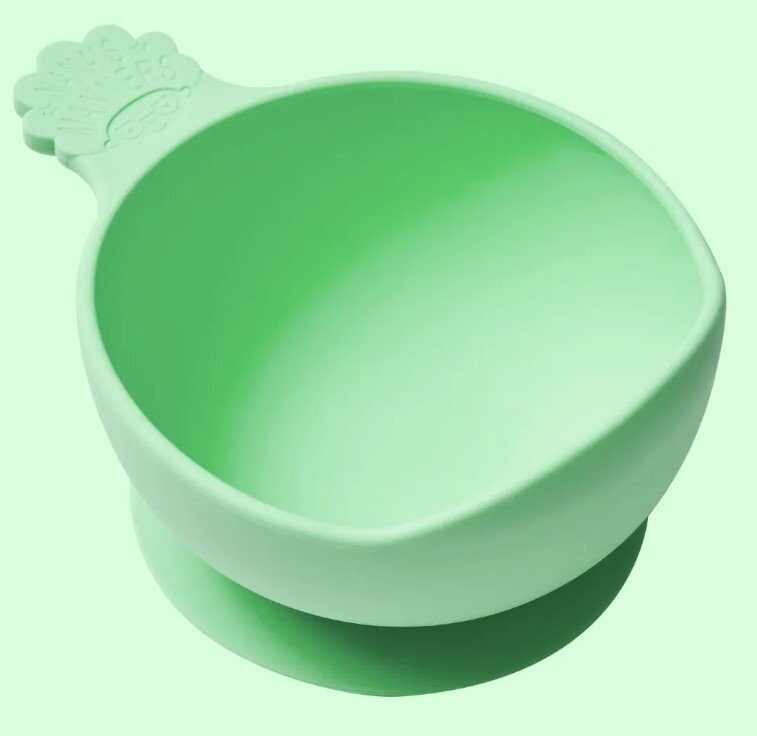 1er Stage - Bol vert en silicone avec ventouse - (Dès 4 mois)
