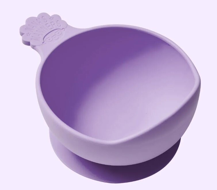 1er Stage - Bol violet en silicone avec ventouse - (Dès 4 mois)