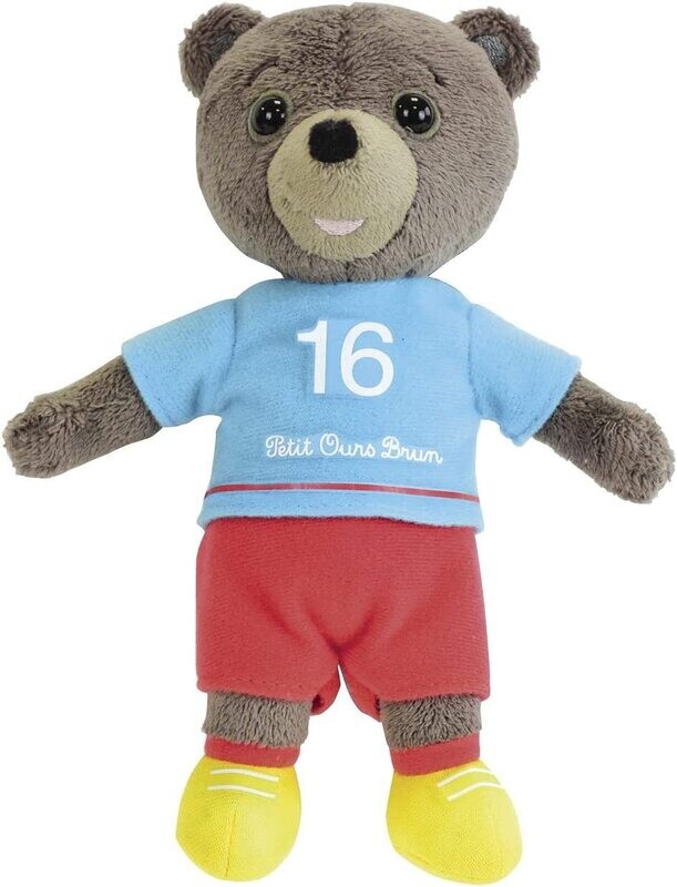 PETIT OURS BRUN - Peluche 18 cm - Assortiment de 3 peluches, Modèle: Sportif