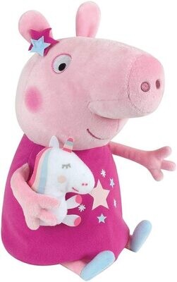 PEPPA PIG - Peluche avec mascotte licorne 30 cm