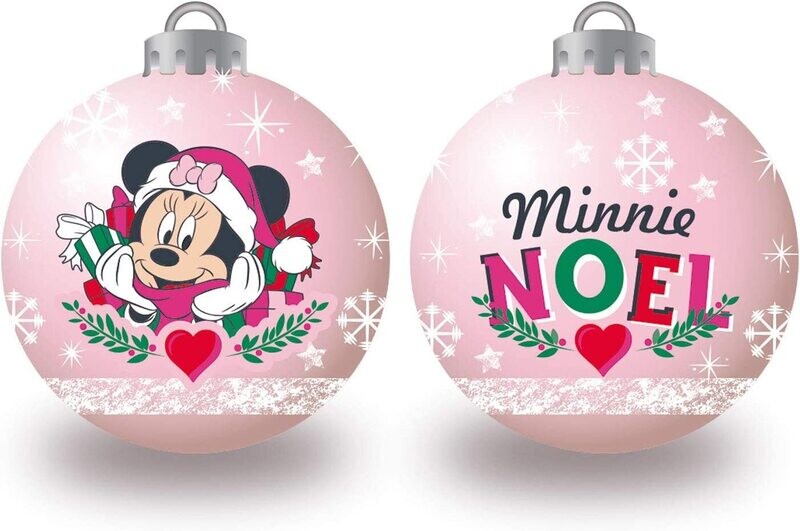 DISNEY MINNIE - Lot de 10 boules roses de Noël