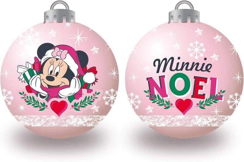 DISNEY MINNIE - Lot de 6 boules roses de Noël