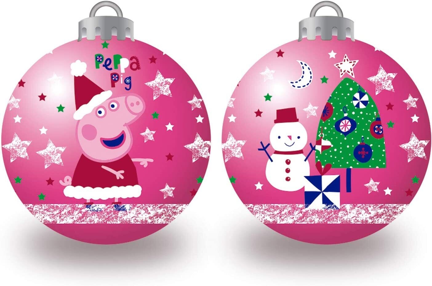 PEPPA PIG - Lot de 10 boules roses de Noël