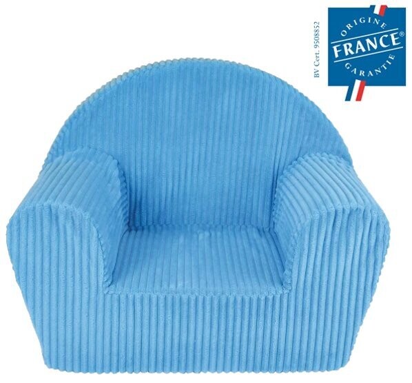 Fauteuil club velours bleu - Origine france garantie