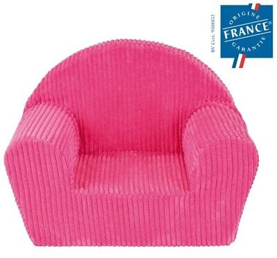 Fauteuil club velours rose - Origine france garantie
