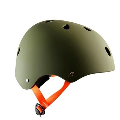 Casque vert et orange S 53/55 cm (urbain/BMX/skate)