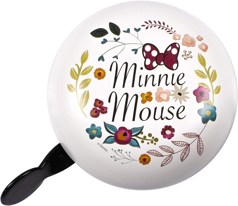 DISNEY MINNIE - Sonnette de vélo blanche fleurie