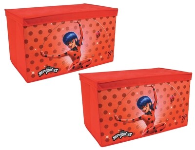 MIRACULOUS - Lot de 2 coffres à jouets pliables