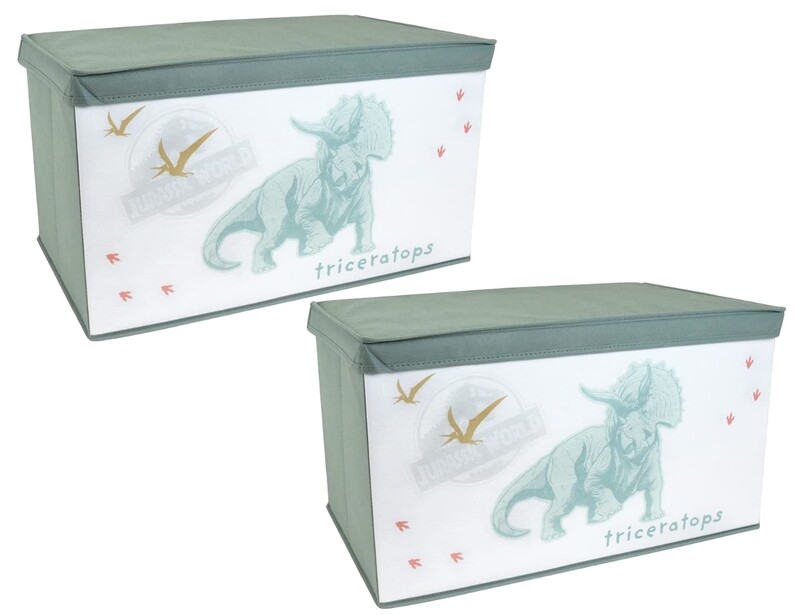 JURASSIC WORLD - Lot de 2 coffres à jouets pliables