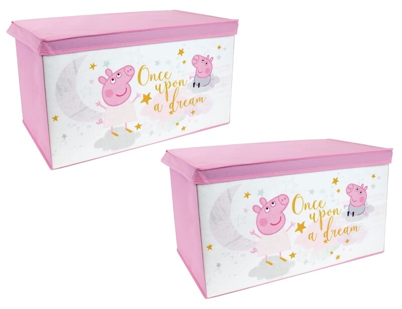 PEPPA PIG - Lot de 2 coffres à jouets pliables