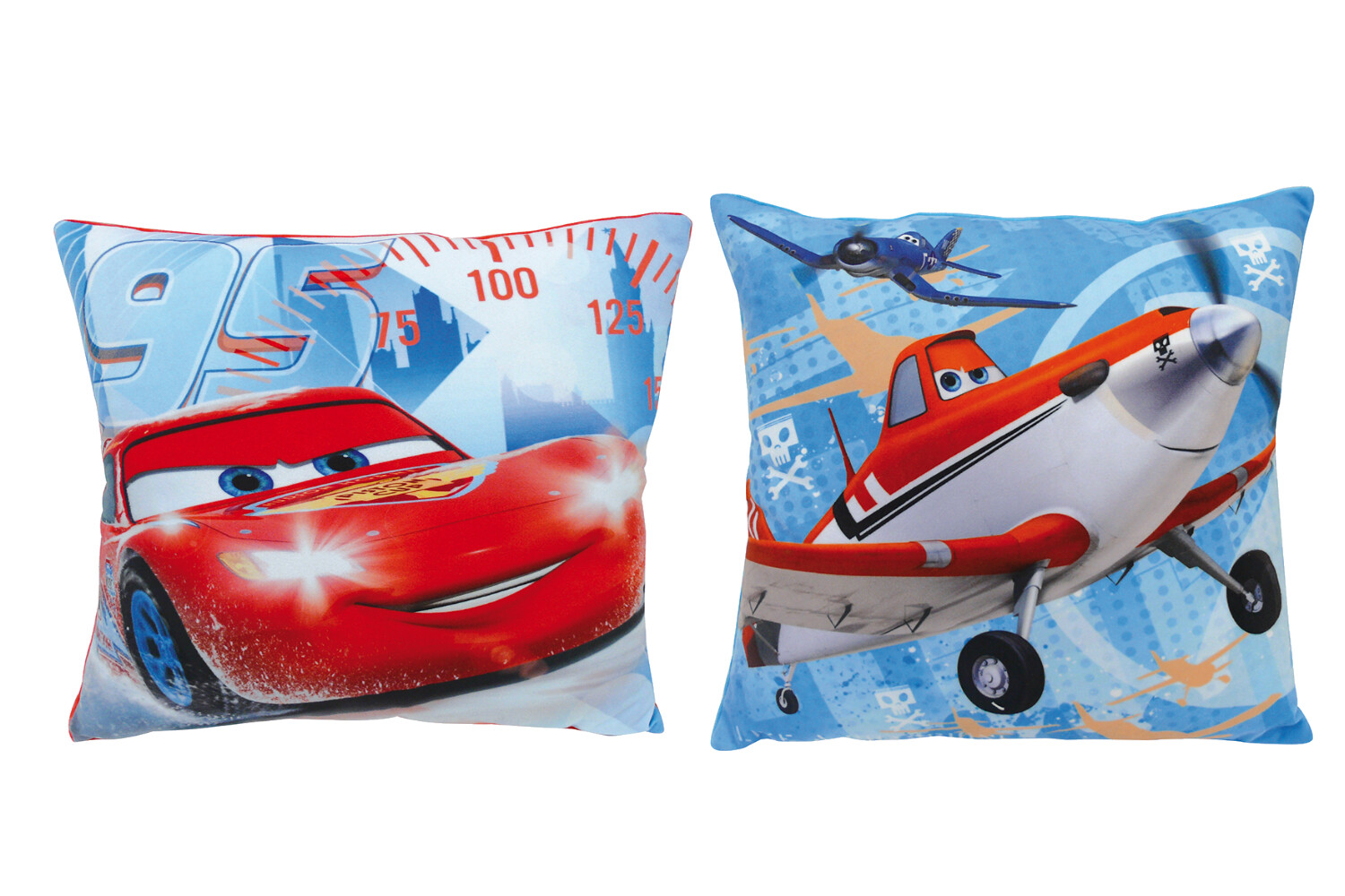 DISNEY CARS ET PLANE - Lot de 2 coussins