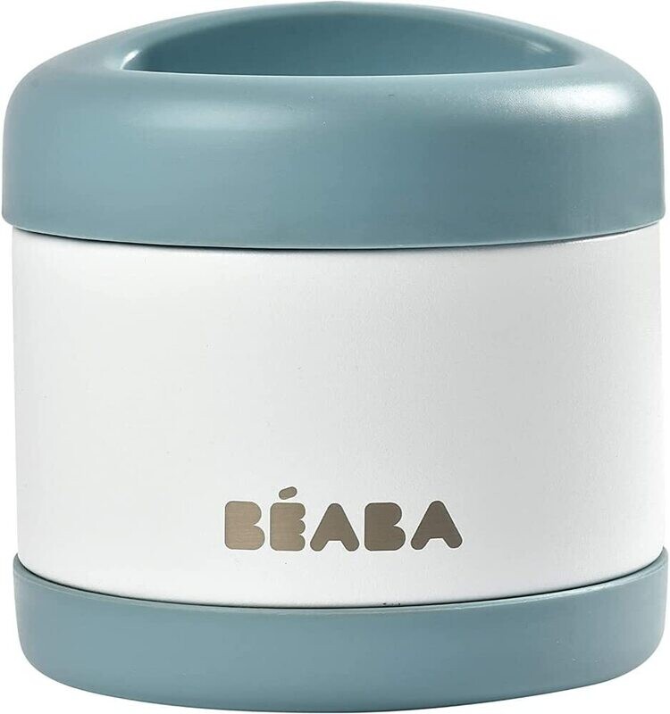 Thermo conservation - Portion de conservation inox bleu  et blanc 500 mL