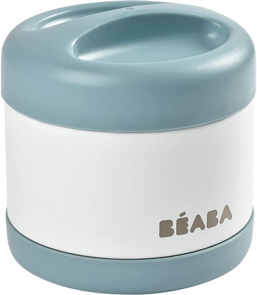 Thermo conservation - Portion de conservation inox bleu  et blanc 500 mL