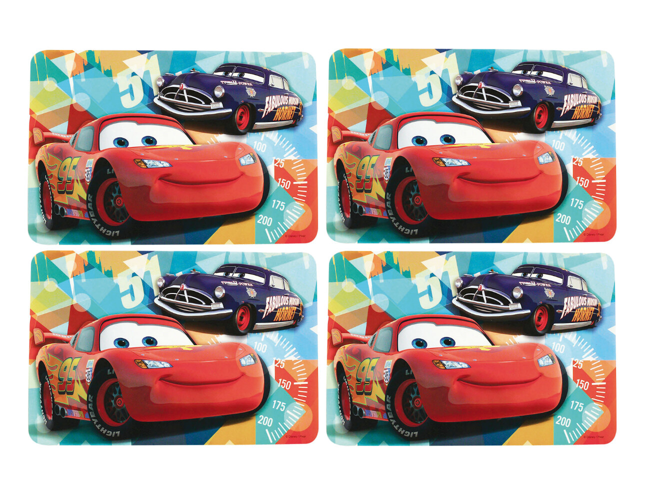 DISNEY CARS - Lot de 4 sets de table