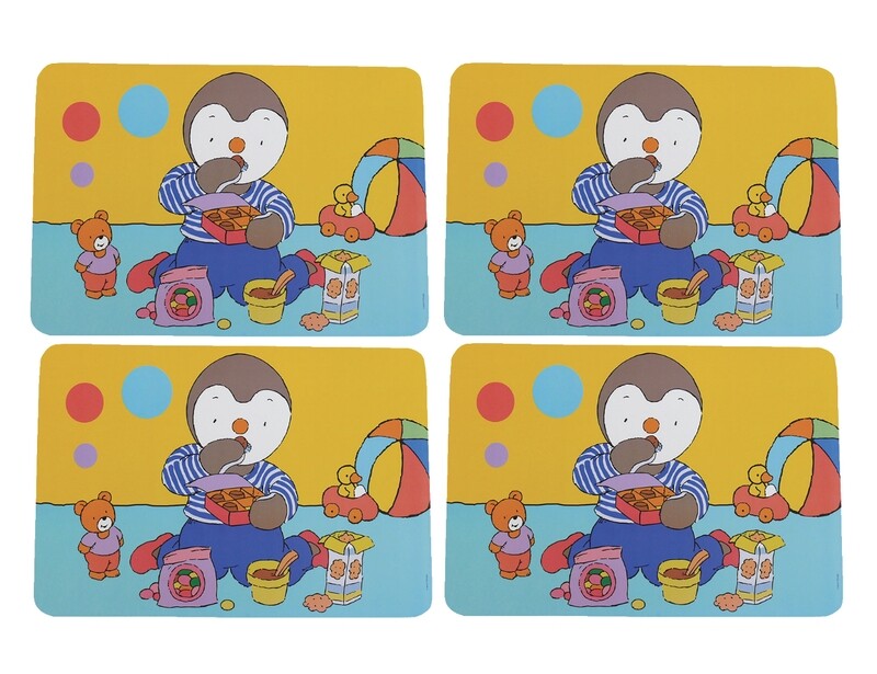 T'CHOUPI - Lot de 4 sets de table