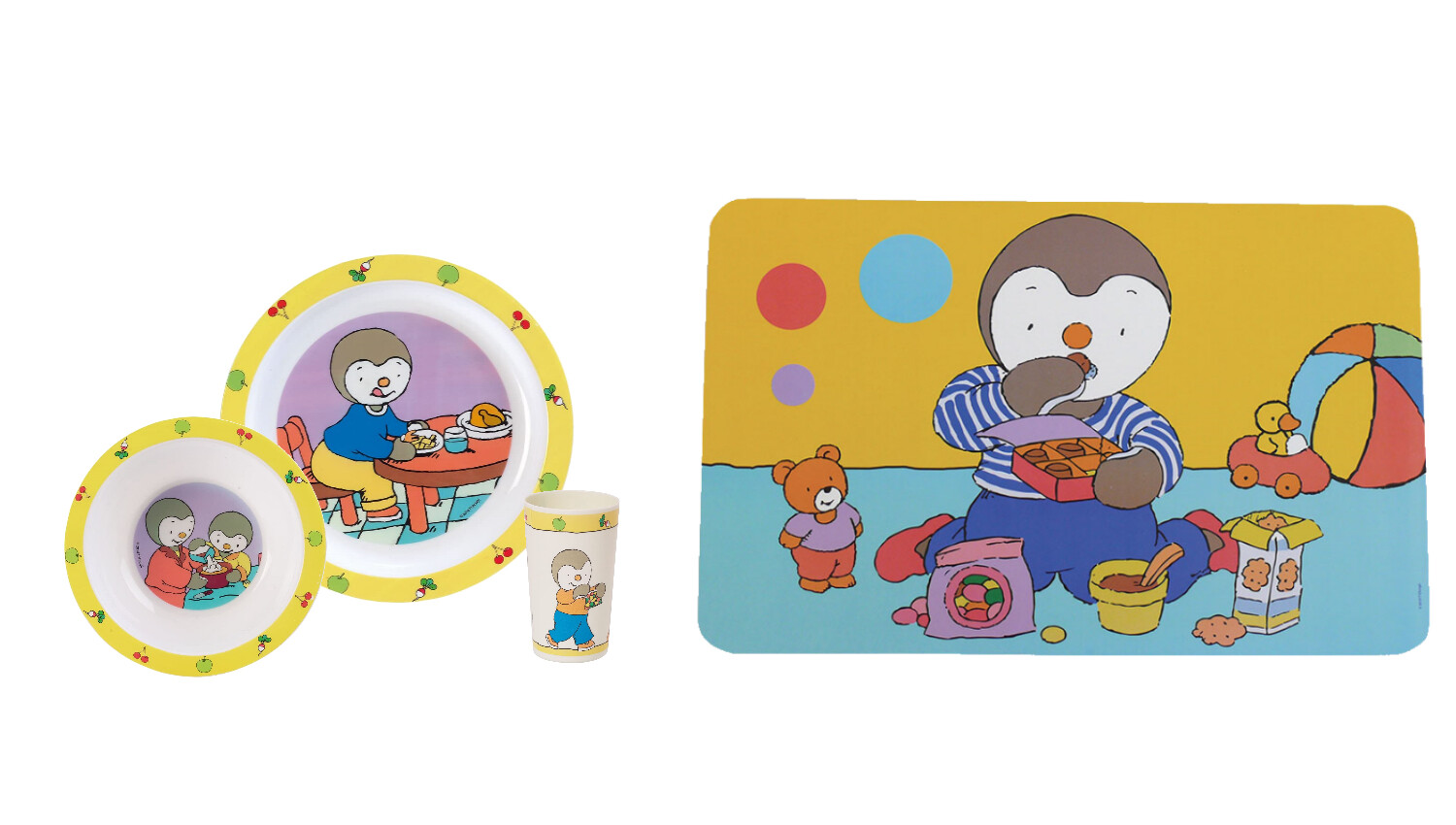 T'CHOUPI - Ensemble repas + set de table