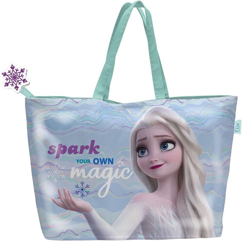 DISNEY REINE DES NEIGES - Sac de plage 48 x 32 cm avec fermeture éclair