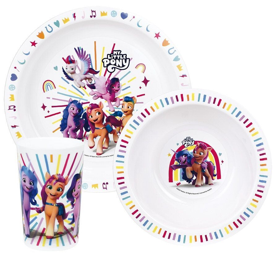 MY LITTLE PONY - Ensemble repas (assiette, bol, verre)