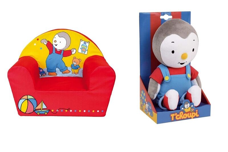 T'CHOUPI - Coffret Fauteuil club + Peluche 30 cm