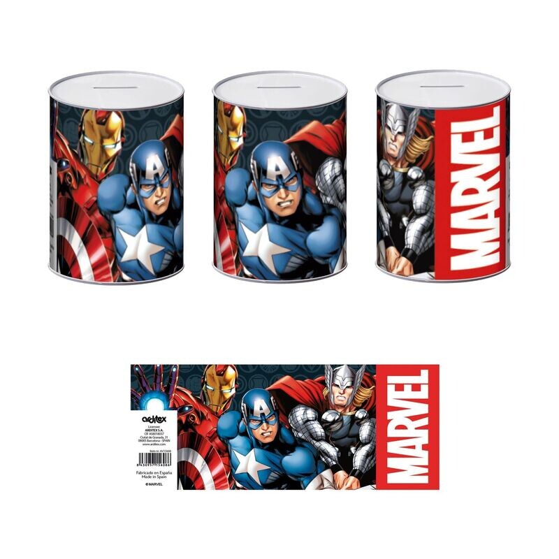 AVENGERS - Tirelire en métal 7,5 x 7,5 x 10 cm