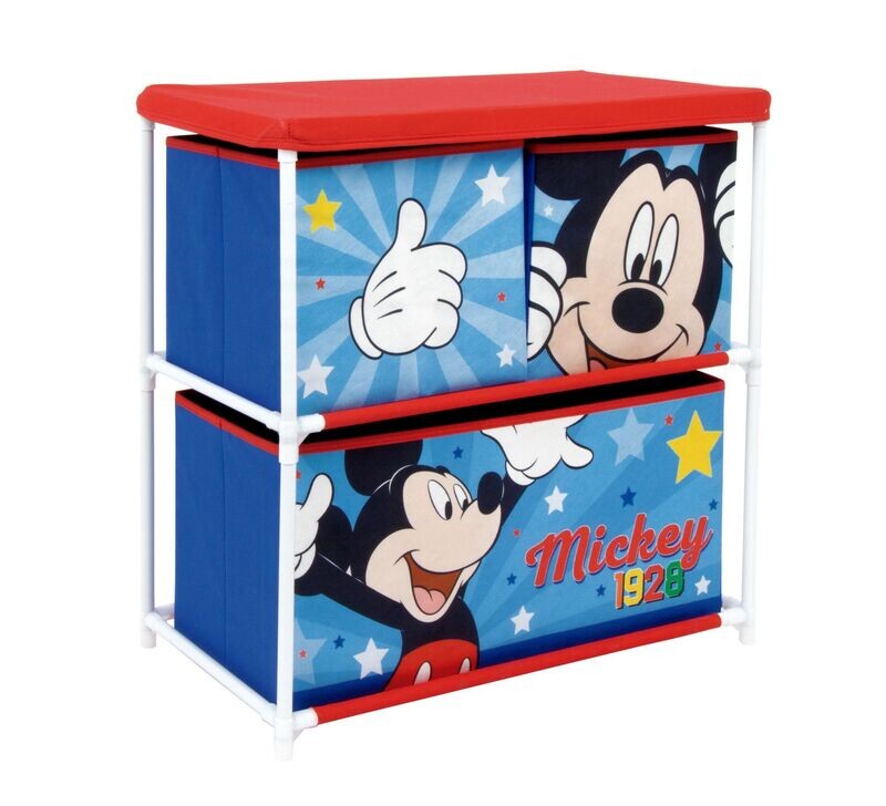 DISNEY MICKEY - Meuble de rangement 3 corbeilles