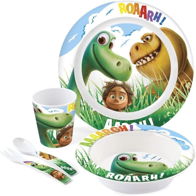 THE GOOD DINOSAUR - Ensemble repas (assiette, bol, verre) + 2 couverts